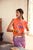 Sleeveless t-shirt w/ shoulder pads | Orange  w/ "sicilian summer story" print