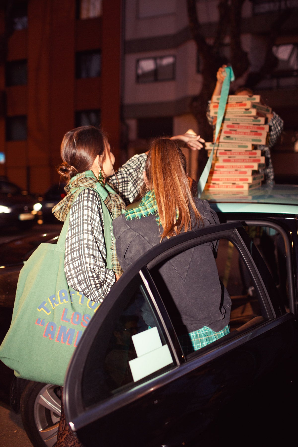 Scarf | Green squares