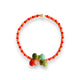 Bracelet | Pink & red crystal beads w/ multicolour crystal drops