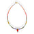 Necklace | Multicolor beads w/ red & purple pendant