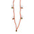 Long cord Necklace | Orange w/ flower pendants