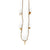 Long cord Necklace | White & Golden w/ golden pendants