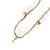 Long cord Necklace | White & Golden w/ golden pendants