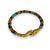 Snake bracelet | Blue & brown glass beads