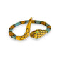 Snake bracelet | Blue & brown glass beads