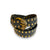 Leather belt black | Golden studs