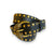 Leather belt black | Golden studs