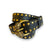 Leather belt black | Golden studs