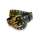 Leather belt black | Golden studs