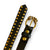 Leather belt black | Golden studs