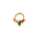 Ring | Golden beads w/ multicolor drop crystals