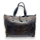 Leather Handbag Big | Black w/ crystal studs