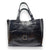 Leather Handbag Big | Black w/ crystal studs