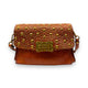 Leather Handbag | Brown w/ golden studs