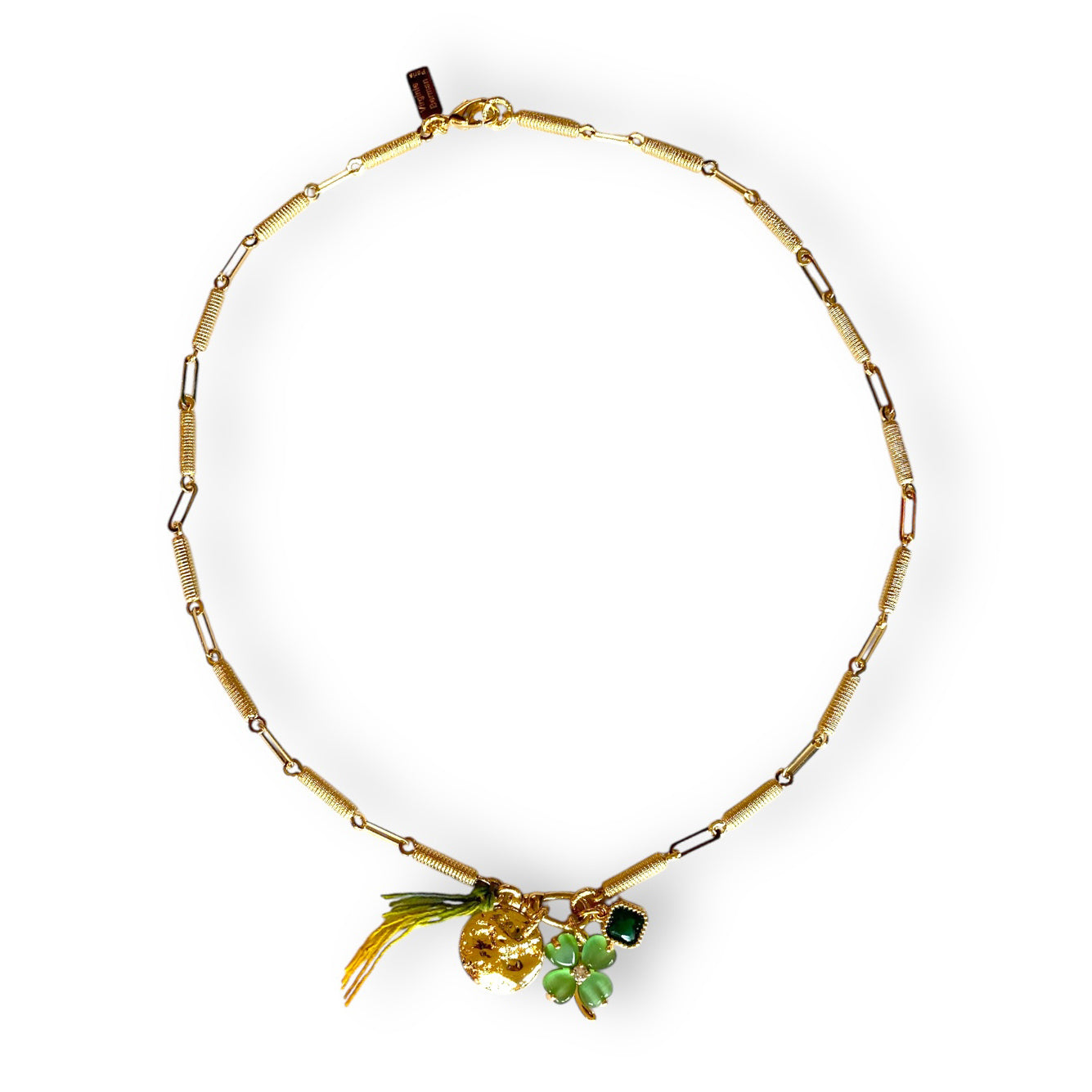 Necklace clover | Golden w/ Green