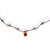 Necklace cord w/ glass beads & heart pendant