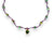 Necklace cord w/ glass beads & heart pendant