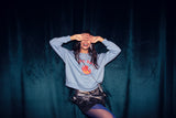 Sweatshirt | Blue w/ "disco ball" print