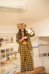 Jacket shirt | Yellow & black checkered