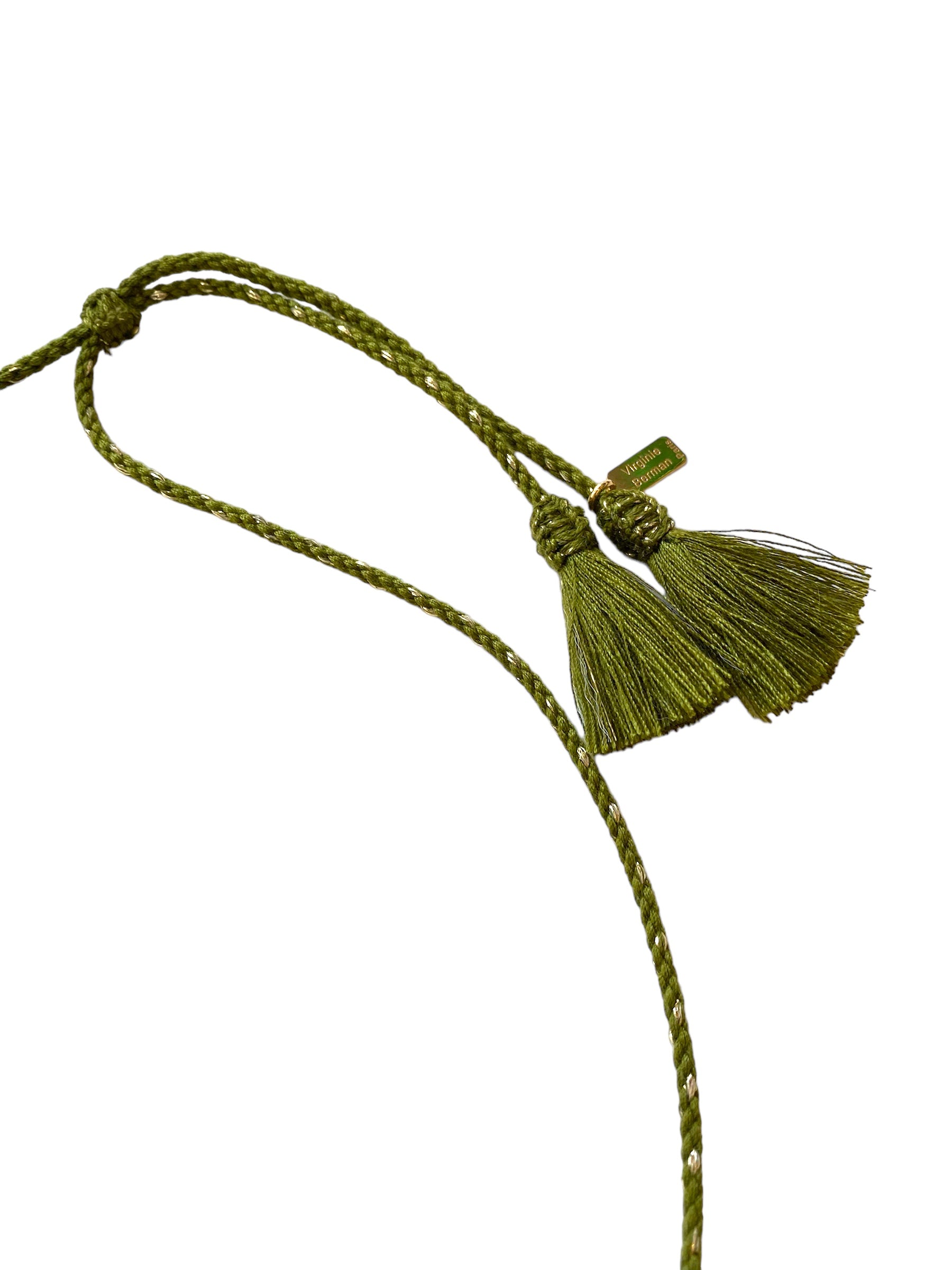 Necklace eagle | green cord