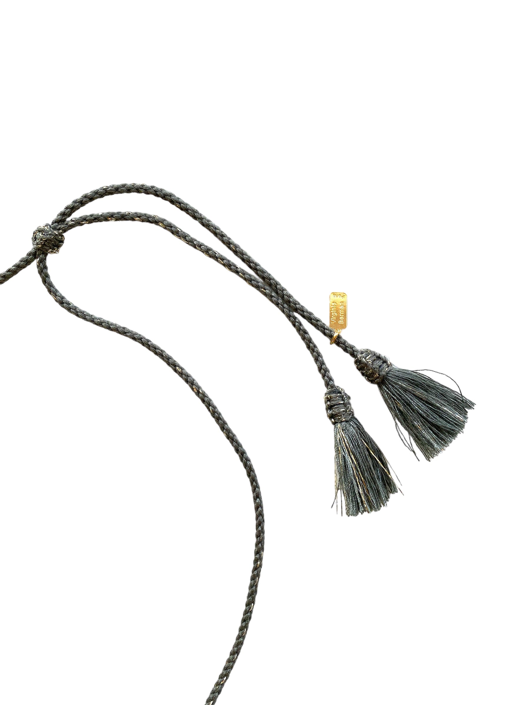 Necklace eagle | grey cord