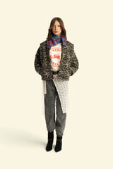 Jacket | Ecru w/ animal print