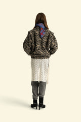 Jacket | Ecru w/ animal print