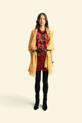Short skirt | Red w/ ethnic print