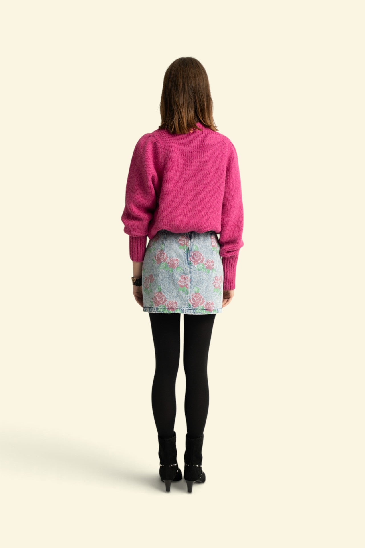 Knitted soft sweater | Fuschia