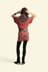 T-shirt w/ short sleeves | Bordeaux w/ "lover" print
