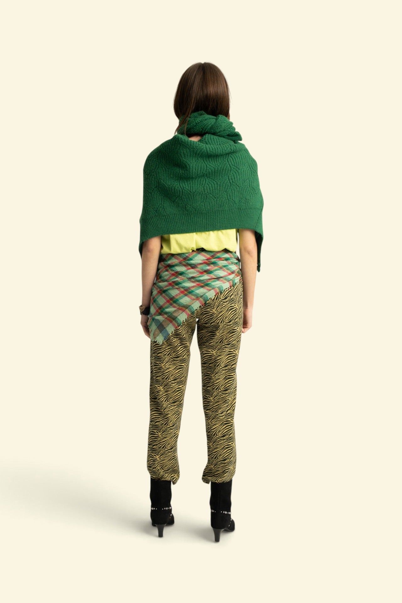 Trousers | Yellow w/ zebra print