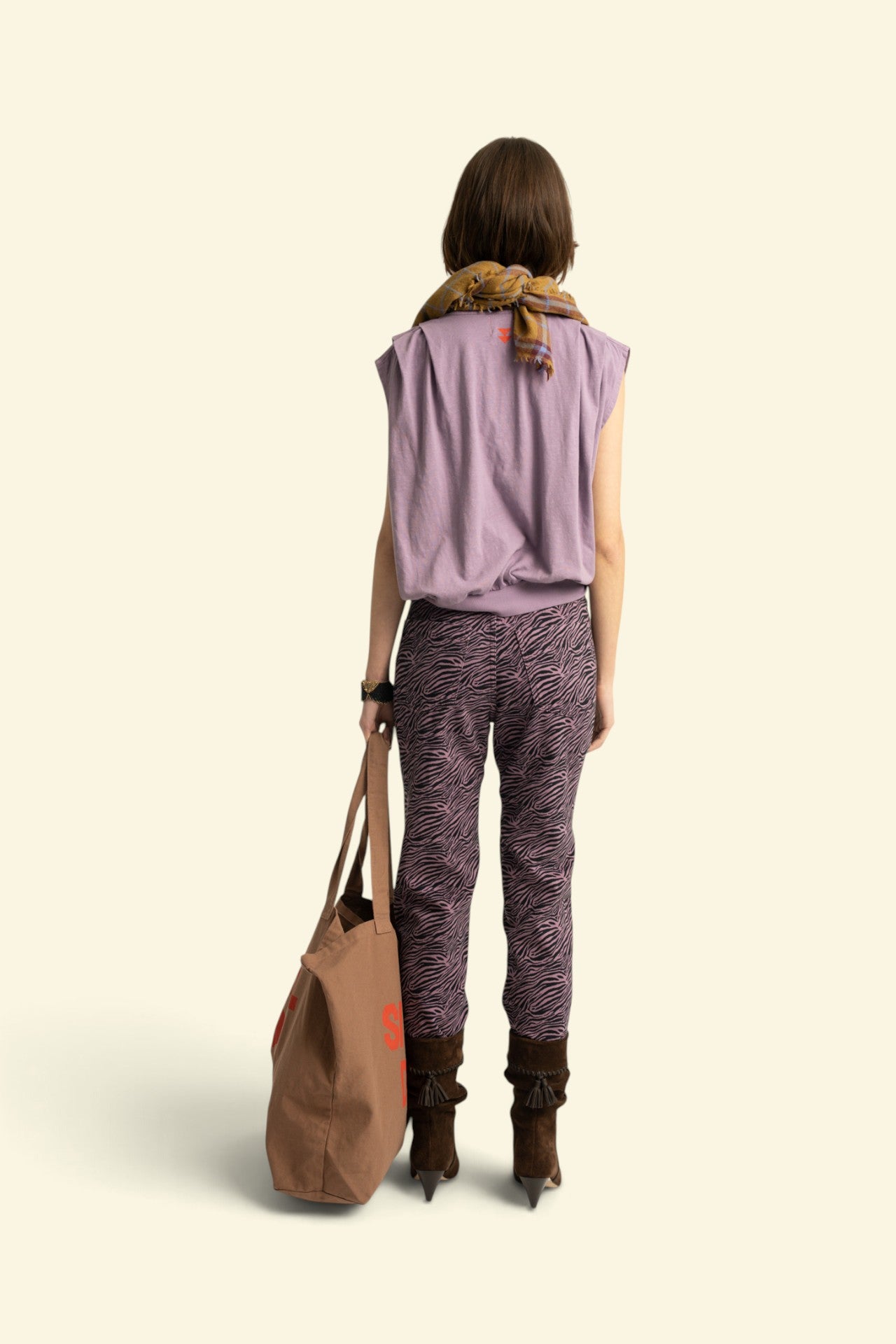 Trousers | Lilac w/ zebra print