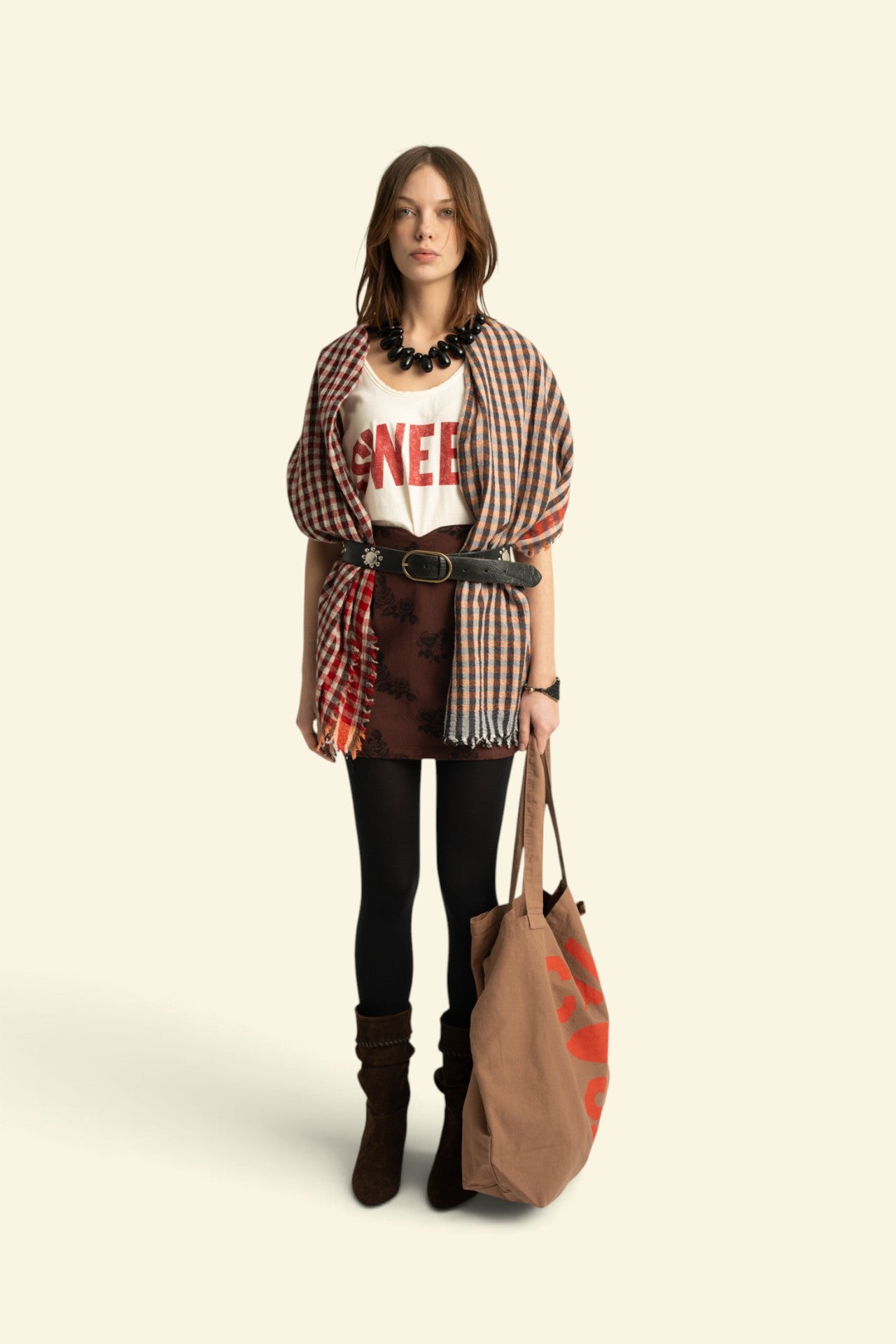 Scarf | Red & black checkered