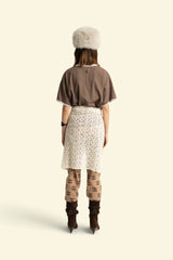 Trousers | Light brown w/ ethnic print