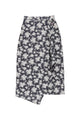 Long skirt | Black w/ floral jacquard