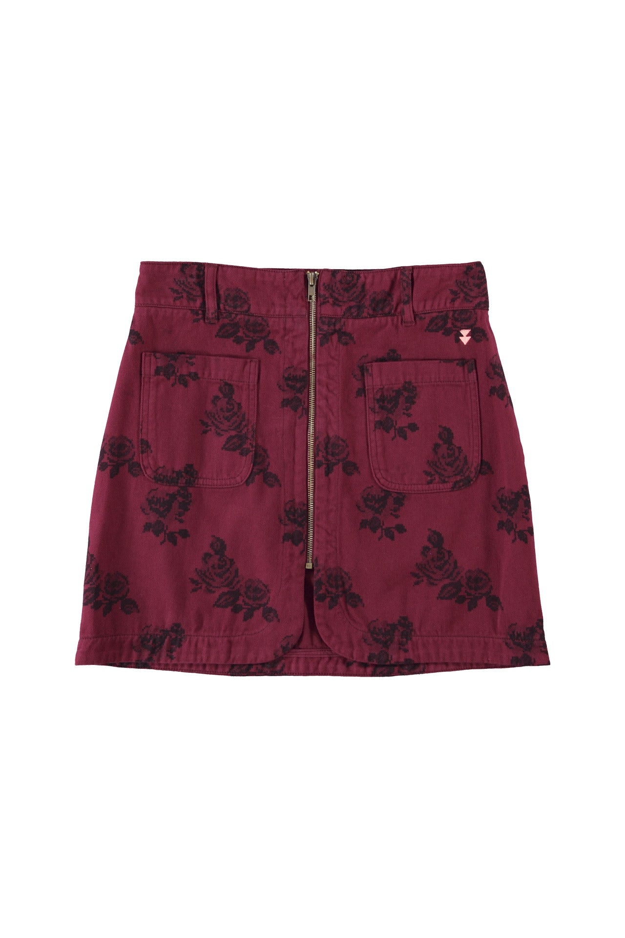 Short skirt | Bordeaux w/ black roses