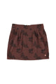 Short skirt | Brown w/ black roses