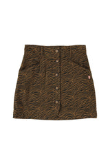 Short skirt | Brown w/ zebra print