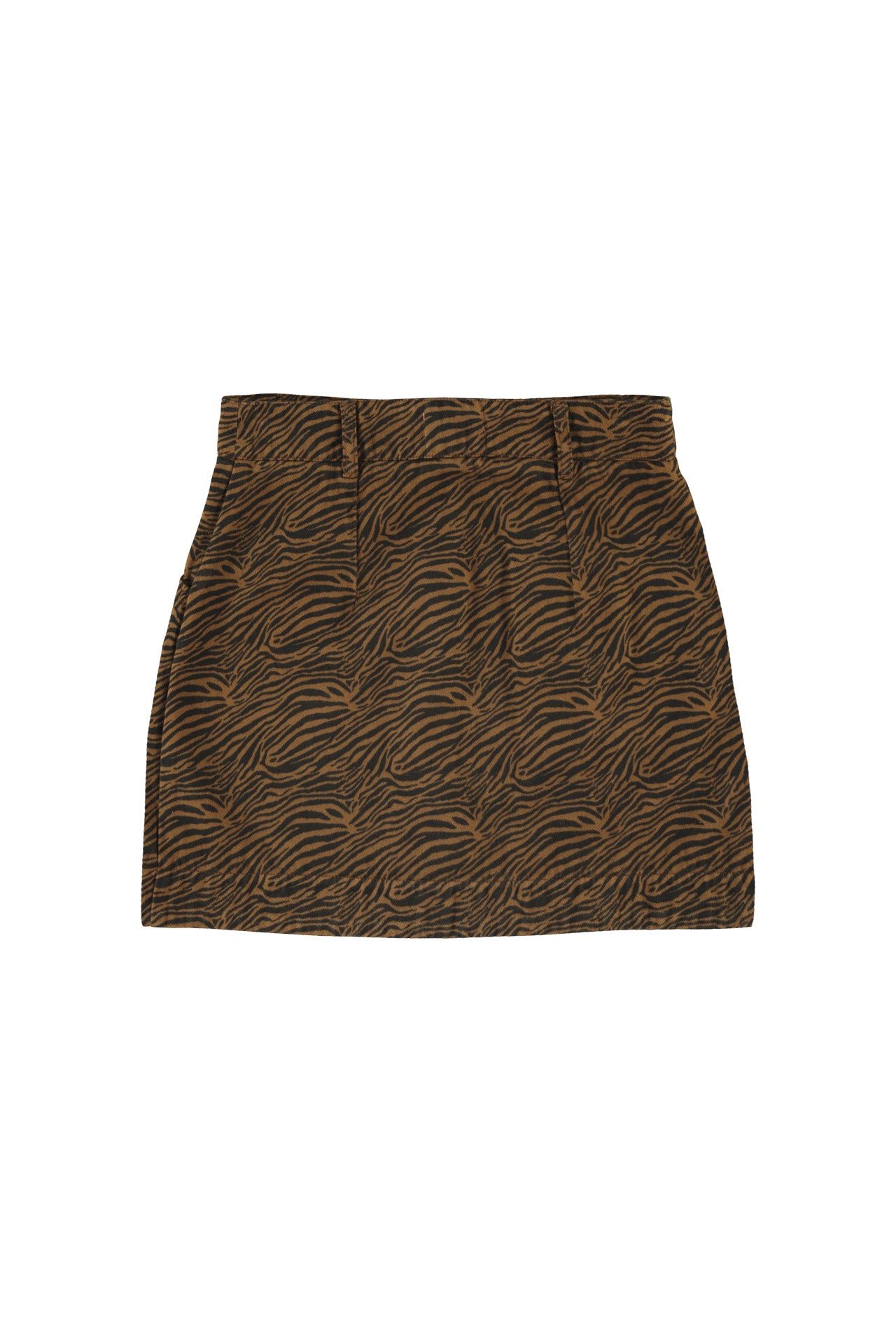 Short skirt | Brown w/ zebra print