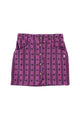Short skirt | Fuchsia w/ floral stripes