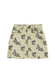 Short skirt | Light green w/ black roses