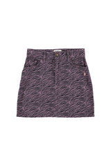 Short skirt | Lilac w/ zebra print