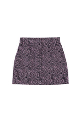 Short skirt | Lilac w/ zebra print