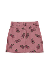 Short skirt | Old pink w/  flowers