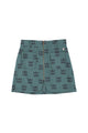 Short skirt | Petrol blue w/ ethnic print
