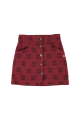 Short skirt | Red w/ ethnic print