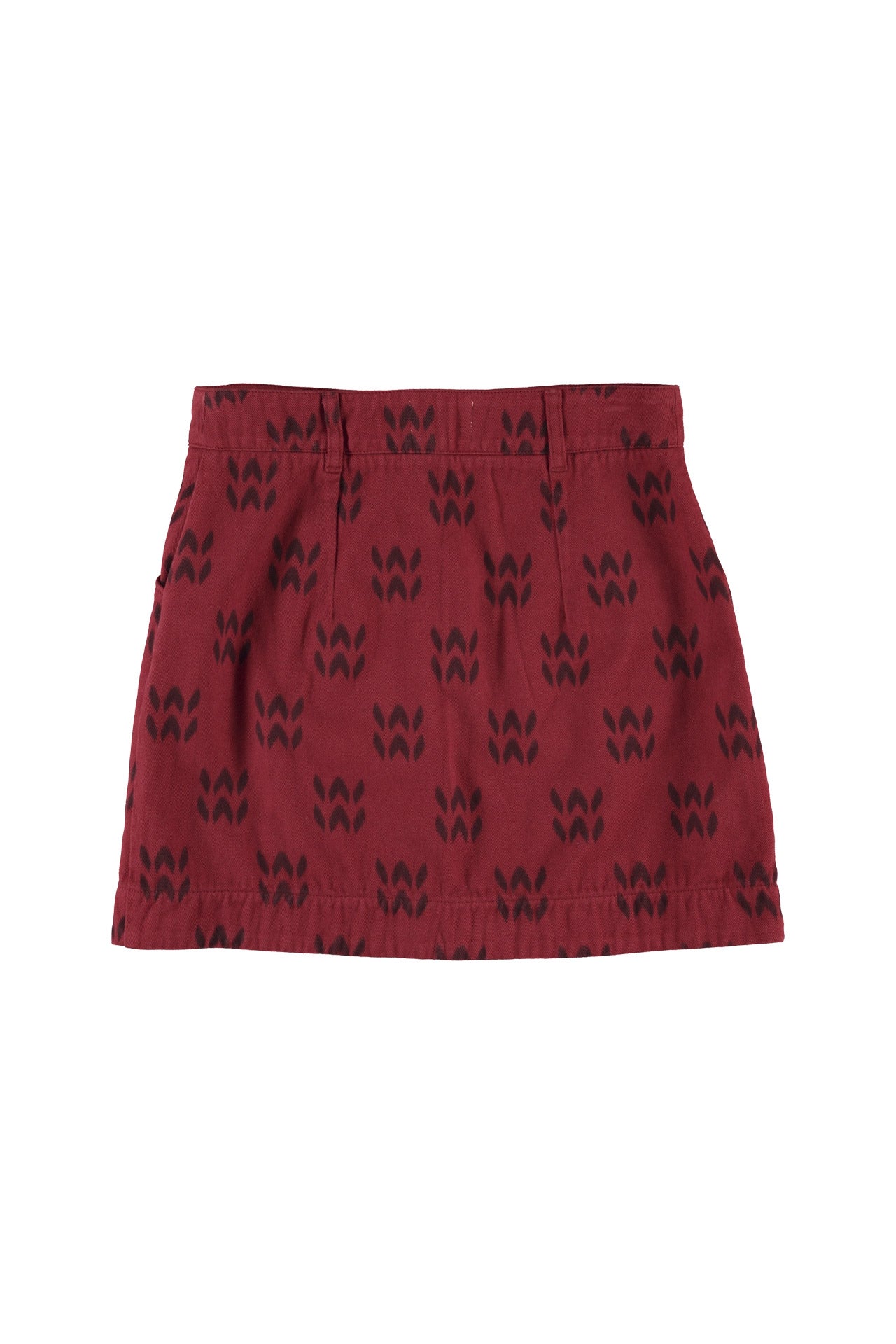 Short skirt | Red w/ ethnic print
