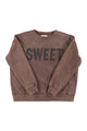 Sweatshirt | Fadded brown w/ "sweet" print