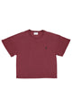 Linen t-shirt w/ short sleeves | Bordeaux