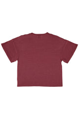 Linen t-shirt w/ short sleeves | Bordeaux